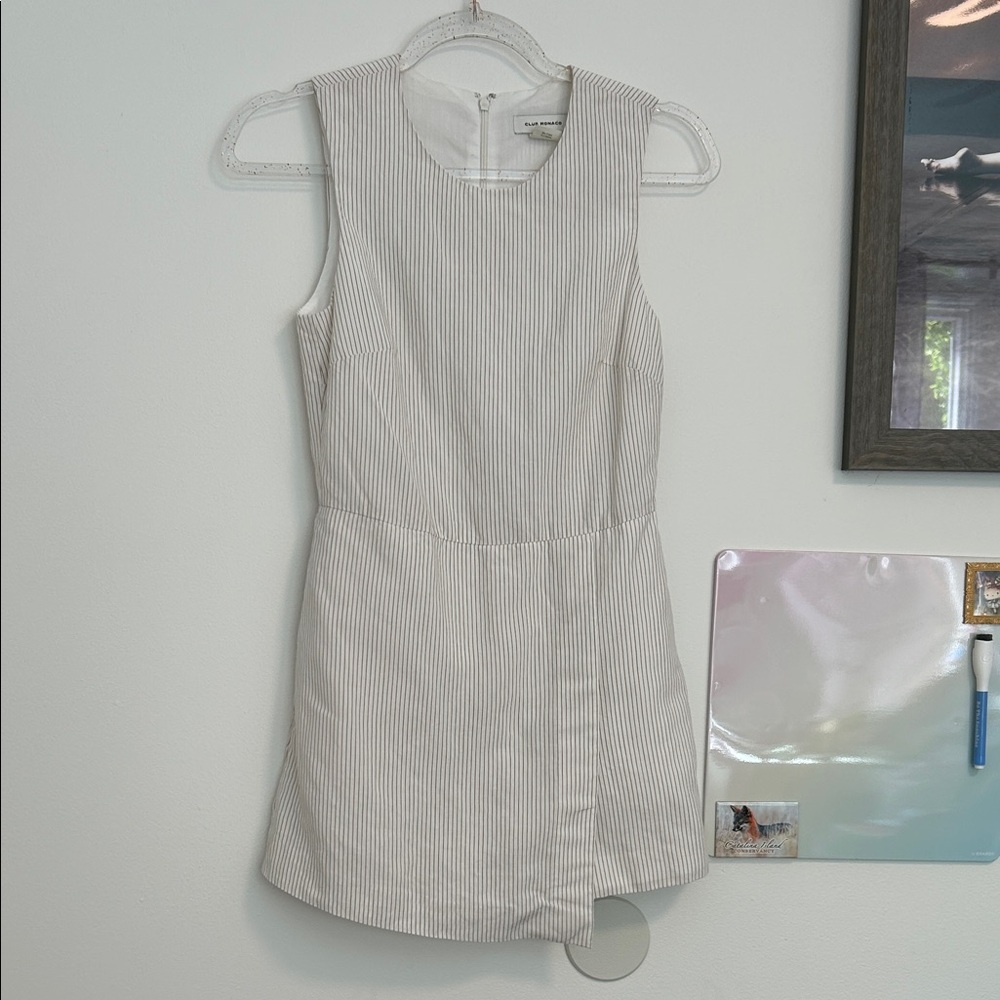 Club Monaco Striped Sleeveless Romper